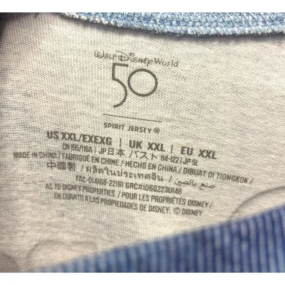 NWT Disney 50 Spirit Jersey Tie Dye Shirt Womens XXL Walt Disney Mickey Minnie - Picture 6 of 15